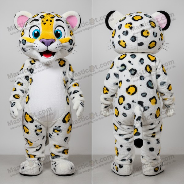 Máscota Jaguar Blanca Elegante - Masticot.com