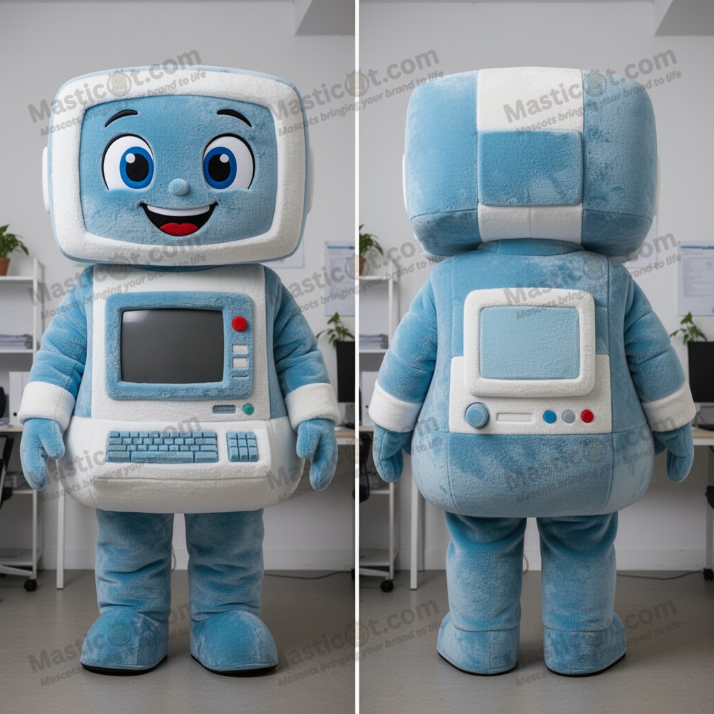 Marinblå sammet datormaskot - Dator - MASTICOT_978 - Masticot.com