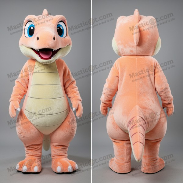Mascotă Coelophysis Cartoon cu Culoare Piersică -
