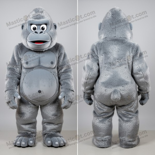 Silver broad shouldered gorilla mascot - Masticot.com