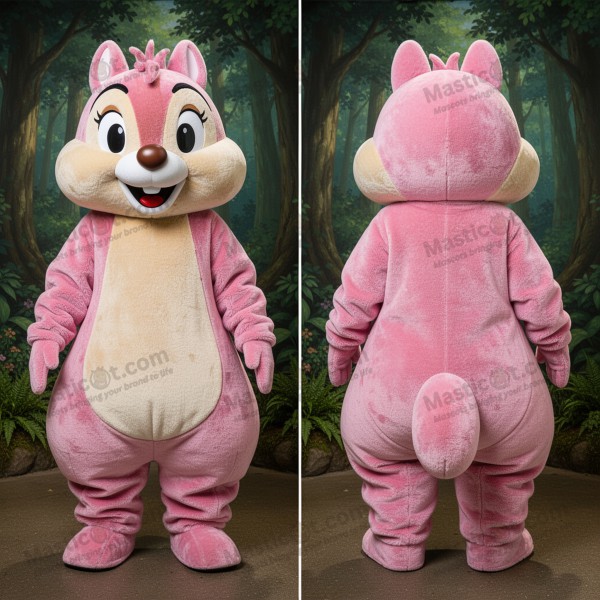 Pink fluffy chipmunk mascot - Chipmunk - Masticot.com