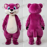 Magenta plush weasel mascot - Masticot.com