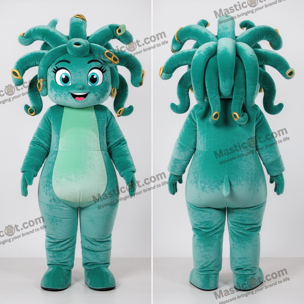 Mascote Medusa Verde-água - Masticot.com