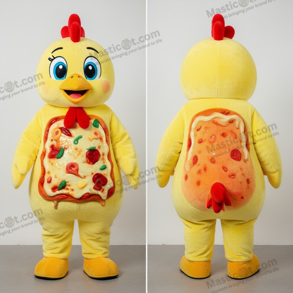 Lemon gul plump kylling parmesan maskot - Kylling Parmesan - MASTICOT_10279 - Masticot.com