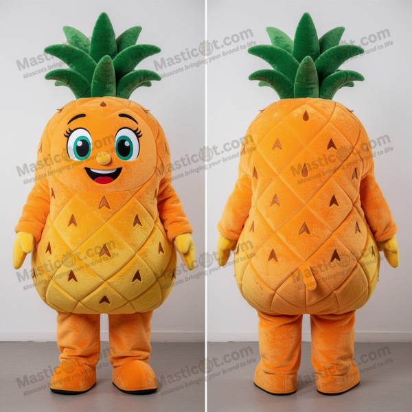 Orange vibrant pineapple mascot - Masticot.com