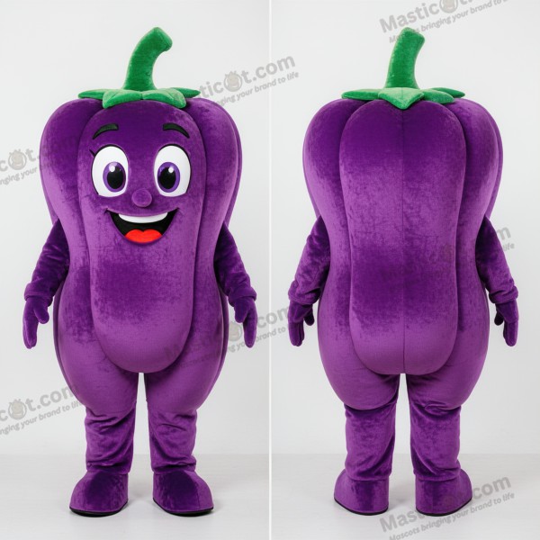 Violette levendige peper mascotte - Peper - MASTICOT_10290 - Masticot.com