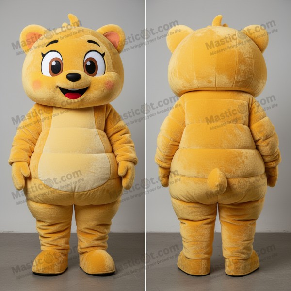 Velvety gold brown steaming pot goulash mascot -