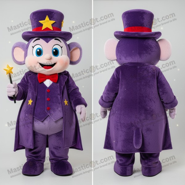 Mascotă magician zâmbitor mov - Masticot.com