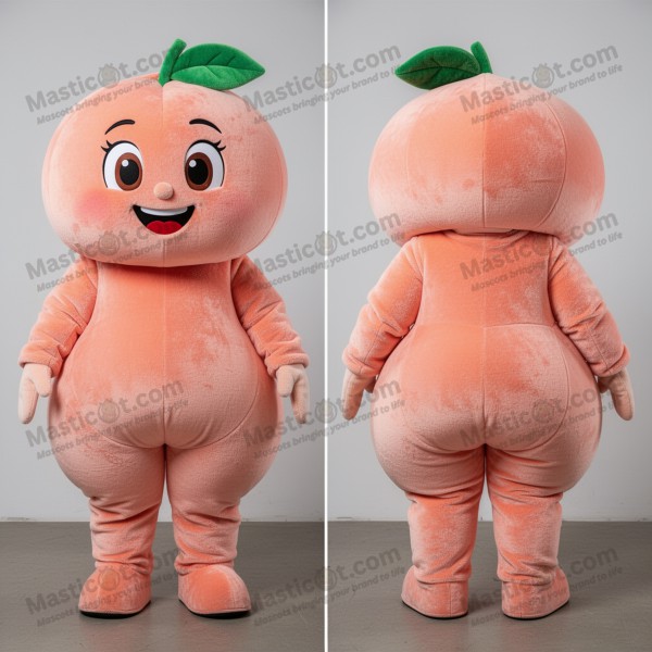 Peach vibrant flexible contortionist mascot - Masticot.com