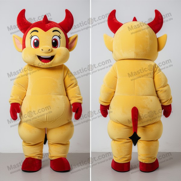 Golden Mischievous Devil Mascot - Masticot.com