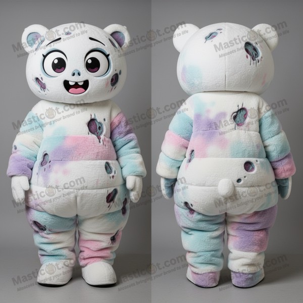 Velvety white spooky undead mascot - Masticot.com