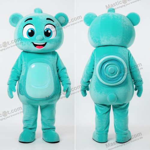 Turquoise vibrant gyro mascot - Gyro - MASTICOT_10564 - Masticot.com