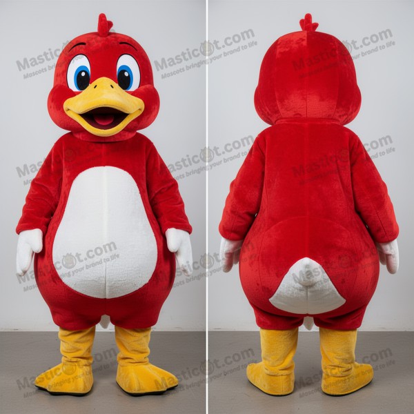 Red plump muscovy duck mascot - Masticot.com