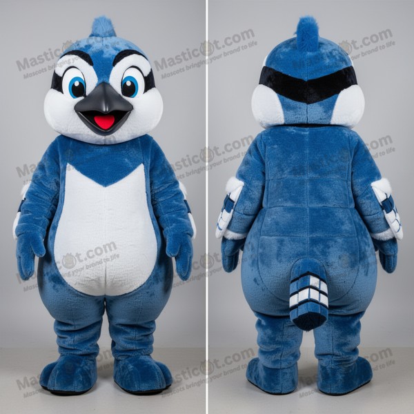 Vibrant Azure Cartoon Blue Jay Mascot - Masticot.com