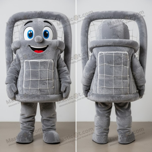Gray Rounded Soccer Goal Mascot - Masticot.com