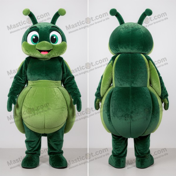 Lesní zelený sametový maskot řepy - Masticot.com