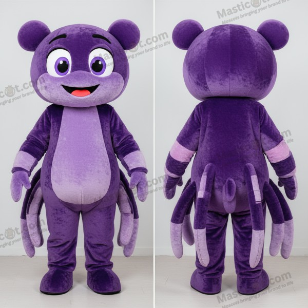 Fløyelslilla Tegneserie Edderkopp Mascot - Masticot.com