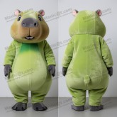 Lime Green Glasses Capybara Mascot - Masticot.com