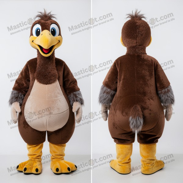 Burnt sienna fluffy emu mascot - Emu - Masticot.com