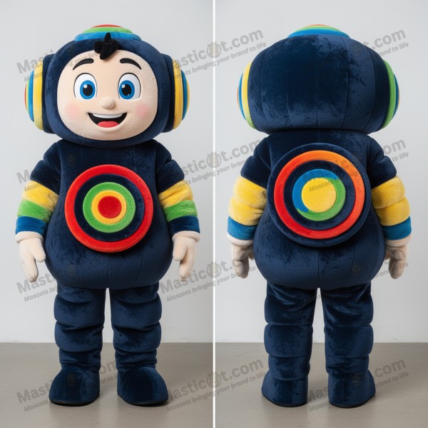 Sametový maskot točící talíře v námořnické modré - Točič