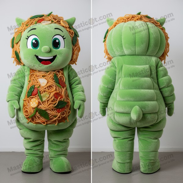 Mascota de Pad Thai acolchada en color verde lima -
