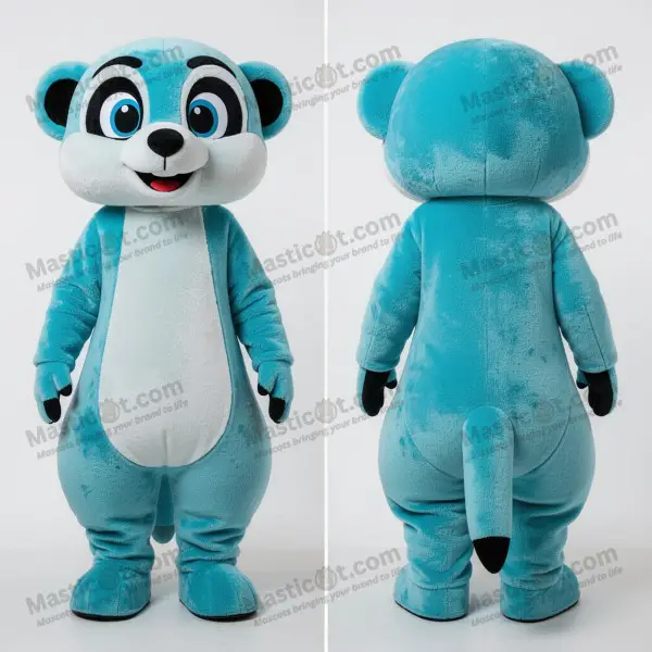 Cyan Oversized Eyes Meerkat Mascot - Meerkat - MASTICOT_1104 - Masticot.com