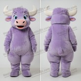 Sanftes lavendelfarbenes Büffel-Maskottchen - Masticot.com