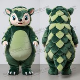 Forest green scaled pangolin mascot - Masticot.com
