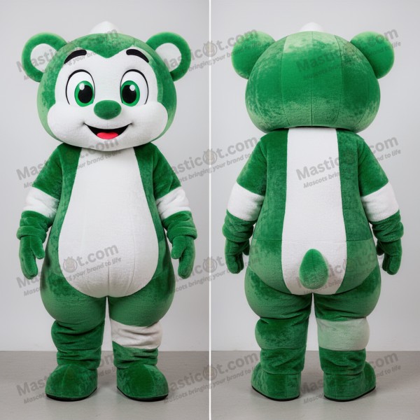 Smaragdově zelený maskot irské vlajky s širokými rameny -