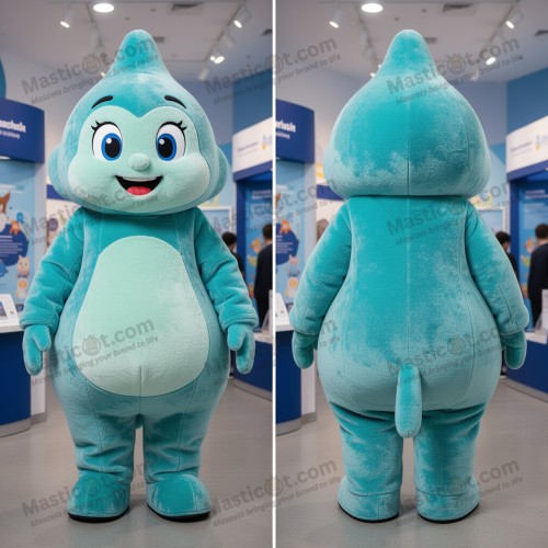 Turquoise playful aglet mascot - Masticot.com
