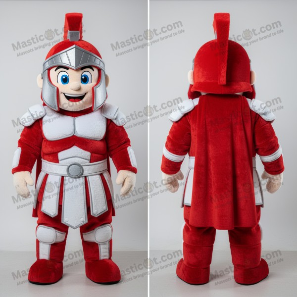 Mascotă soldat spartan carmineu, cu umplutură - Masticot.com