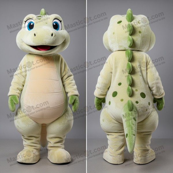 Cream gentle lizard mascot - Masticot.com