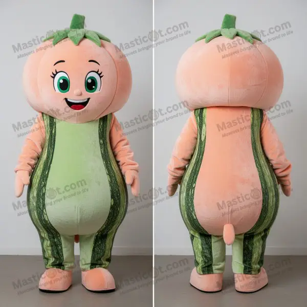 Deep green leafy zucchini mascot - Zucchini - MASTICOT_1163 - Masticot.com