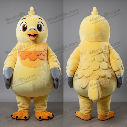 Gyllengul fluffig duvmaskot - Duva - MASTICOT_88 - Masticot.com