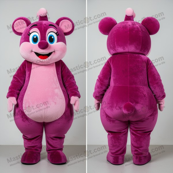 Mascotte de jongleur magenta scintillante - Masticot.com