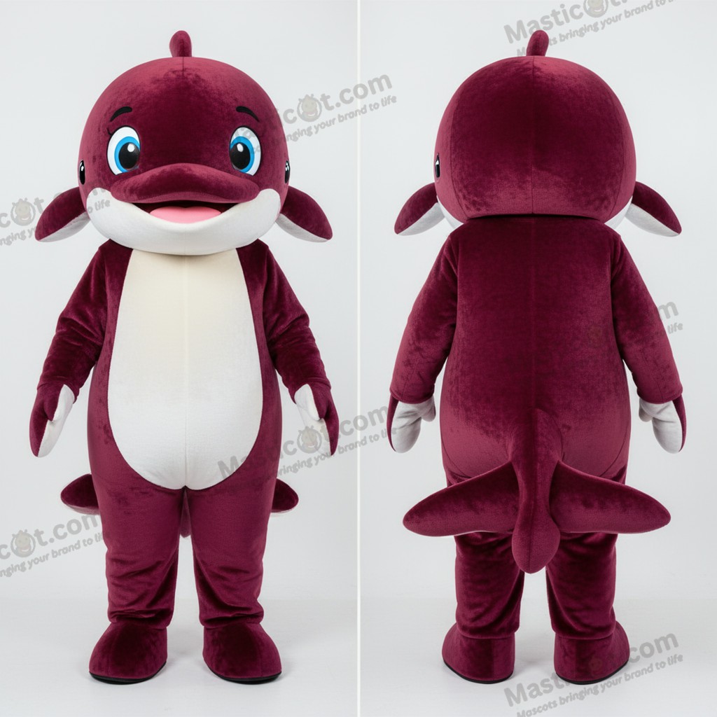 Tmavě červený kulatý kostým velryby - Velryba - MASTICOT_12343 - Masticot.com