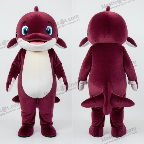 Tmavě červený kulatý kostým velryby - Velryba - MASTICOT_12343 - Masticot.com