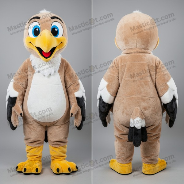 Mascota de Cóndor de Peluche en Tonos Beige - Masticot.com