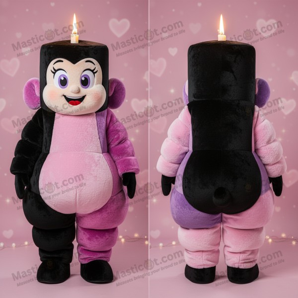 Turkis bredskuldret duftlys-maskot - Masticot.com