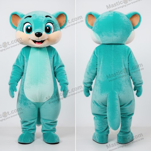 Turquoise speelse mangoesta mascotte - Mangoest - MASTICOT_12525 - Masticot.com