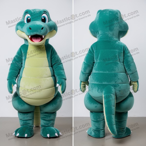 Teal green playful anaconda mascot - Masticot.com