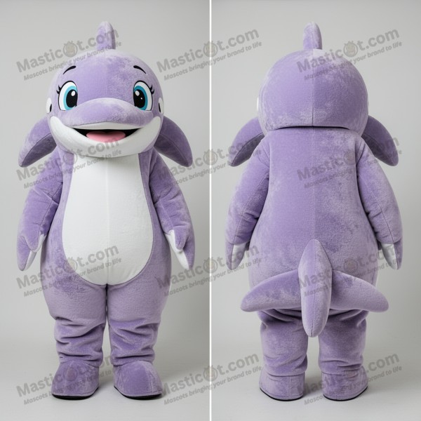 Mascotă Caricatură Balenă Ucigașă Lavandă - Masticot.com