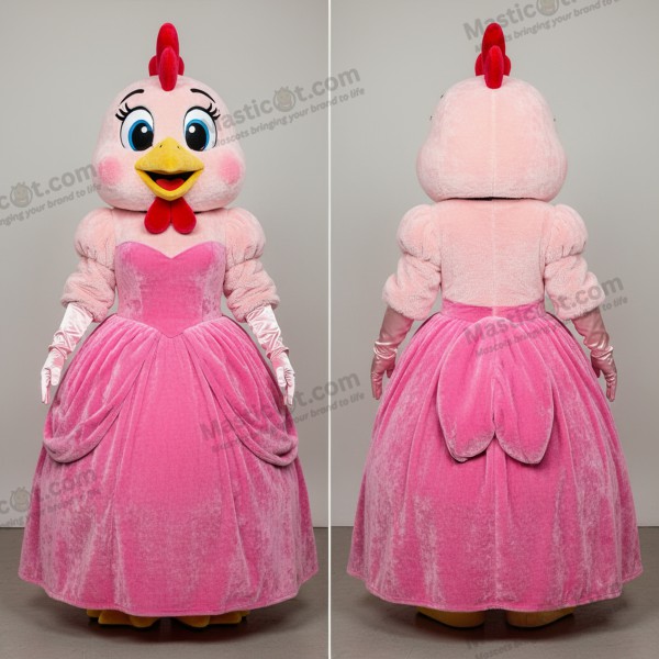 Doudou poule rose mascotte - Masticot.com