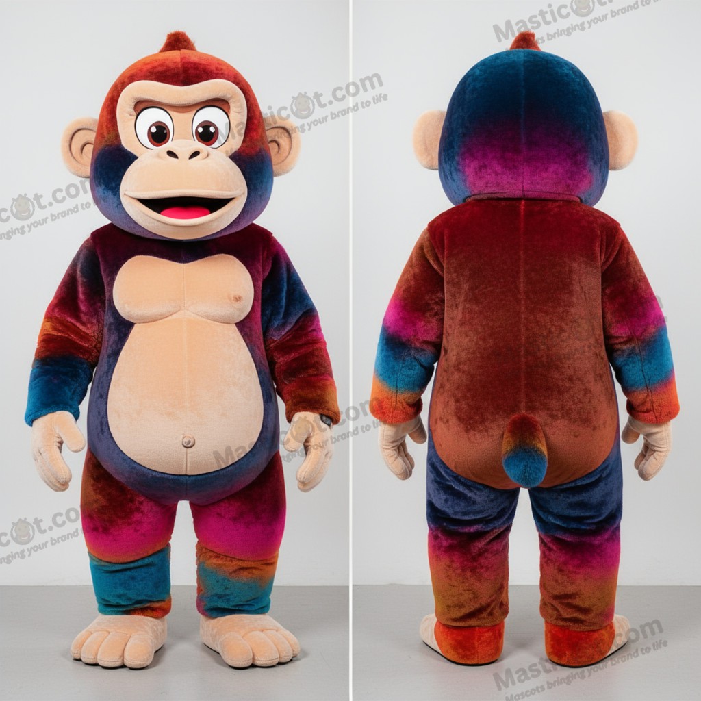 Mossgrön lekfull gorillamaskot - Gorilla - MASTICOT_12665 - Masticot.com