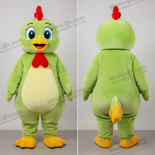 Gul rund kylling-maskot - Kylling - MASTICOT_12707 - Masticot.com