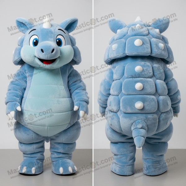 Přívětivý světce modrý maskot glyptodona - Masticot.com