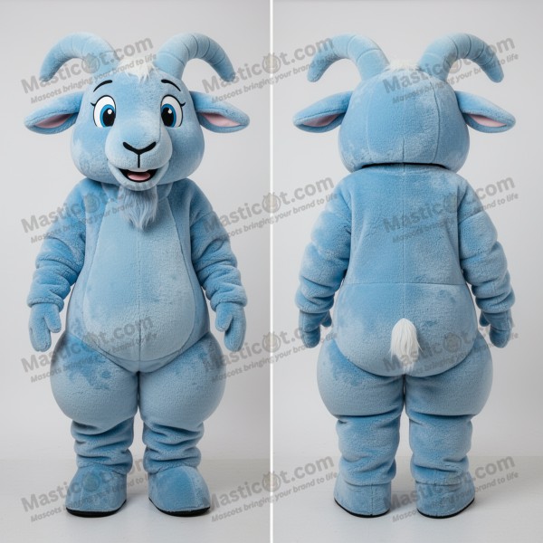 Mascota de cabra Boer esponjosa azul cielo - Masticot.com