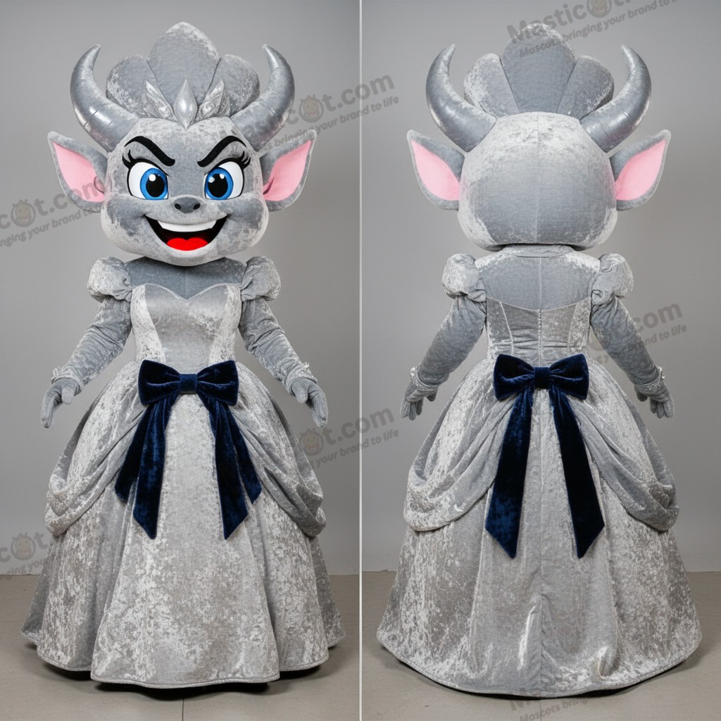 Sølvglimmerende dæmon maskot - Dæmon - MASTICOT_12810 - Masticot.com