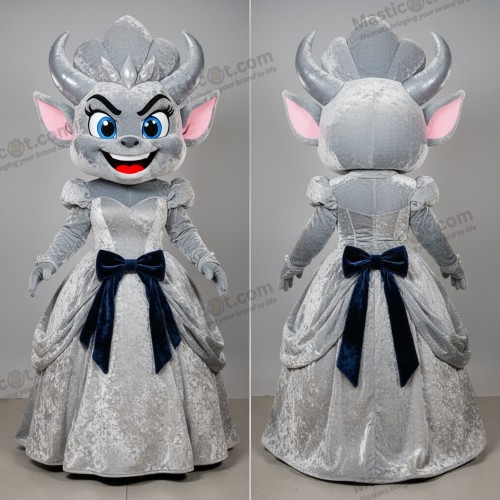Sølvglimmerende dæmon maskot - Dæmon - MASTICOT_12810 - Masticot.com