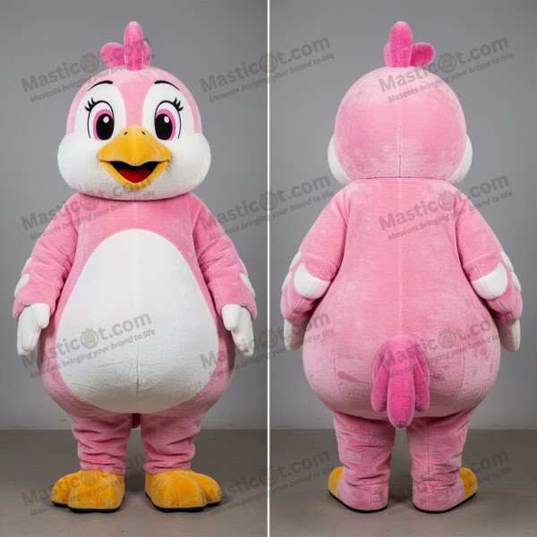 Pink velvety pheasant mascot - Masticot.com
